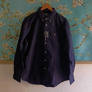 Polo by Ralph Lauren Men's Deep Blue Button Down Shirt